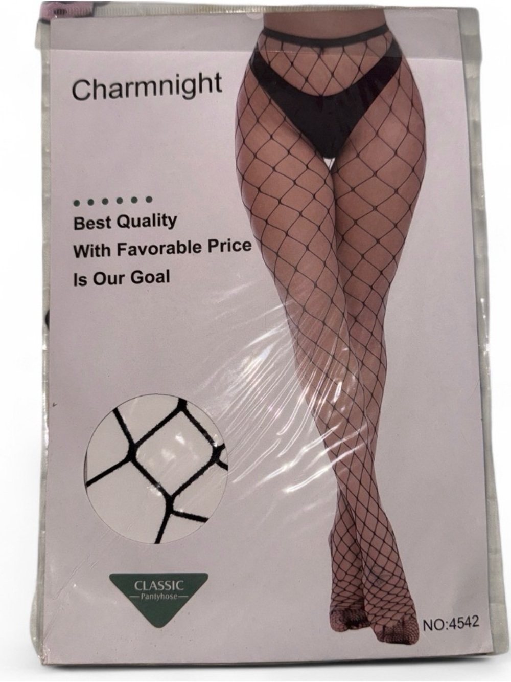 Charmnight Classic Black Fishnet Tights